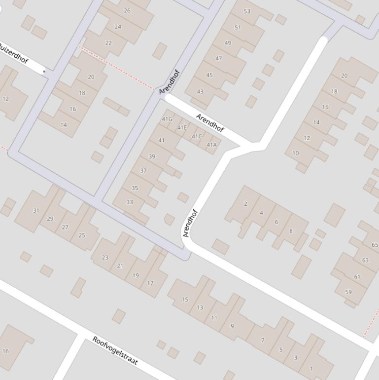 Kaart van de Arendhof.
