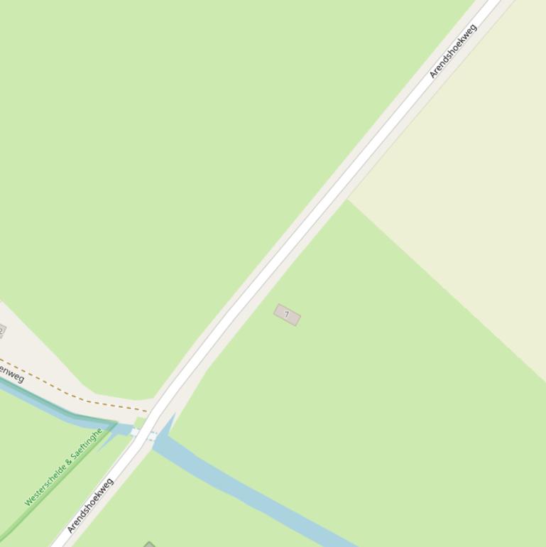 Kaart van de Arendshoekweg.