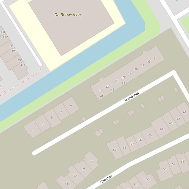 Kaart van de Arendshof.