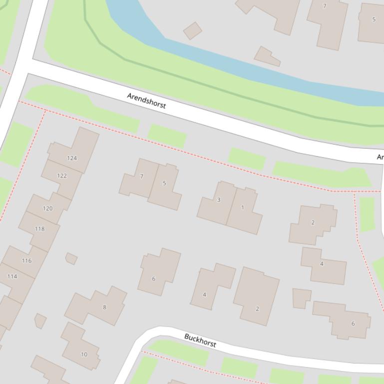 Kaart van  Arendshorst.