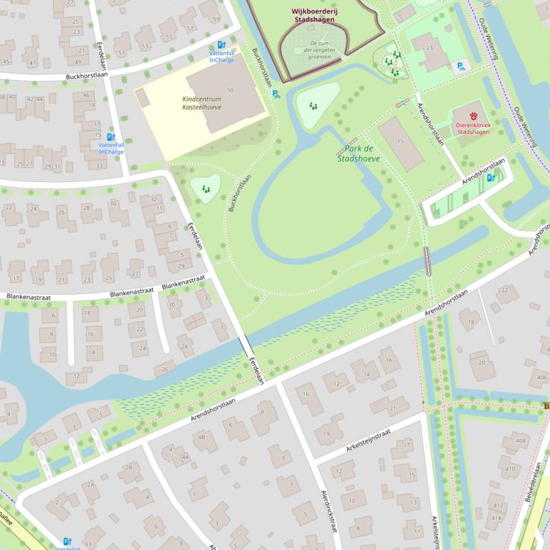 Kaart van de Arendshorstlaan.