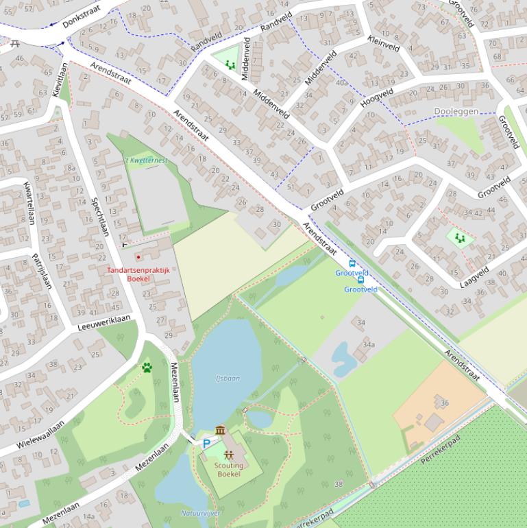 Kaart van de Arendstraat.