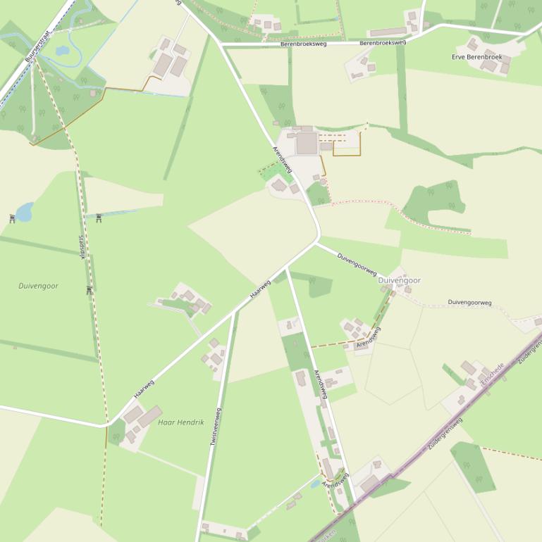 Kaart van de Arendsweg.