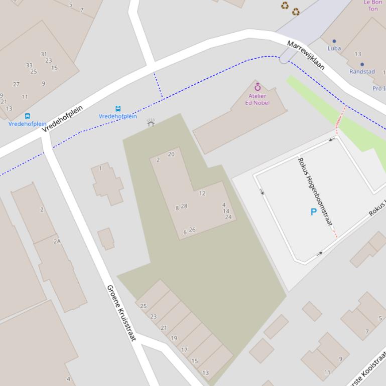 Kaart van de Arie Dekkerstraat.