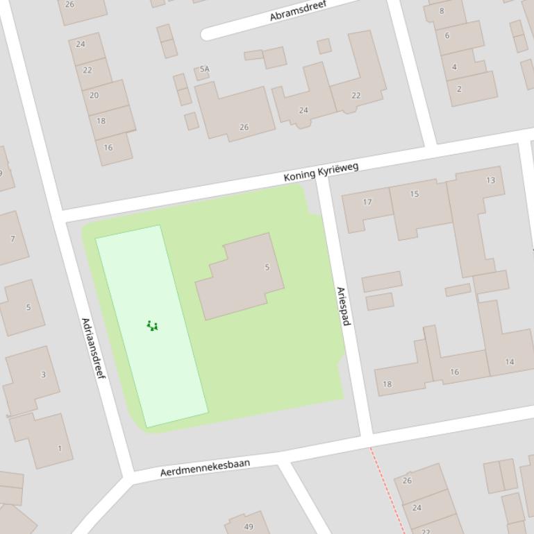 Kaart van het Ariespad.