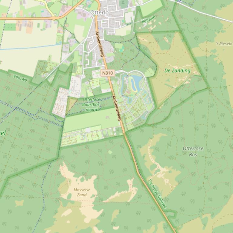 Kaart van de Arnhemseweg.