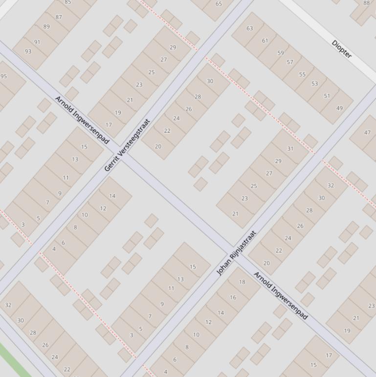 Kaart van het Arnold Ingwersenpad.