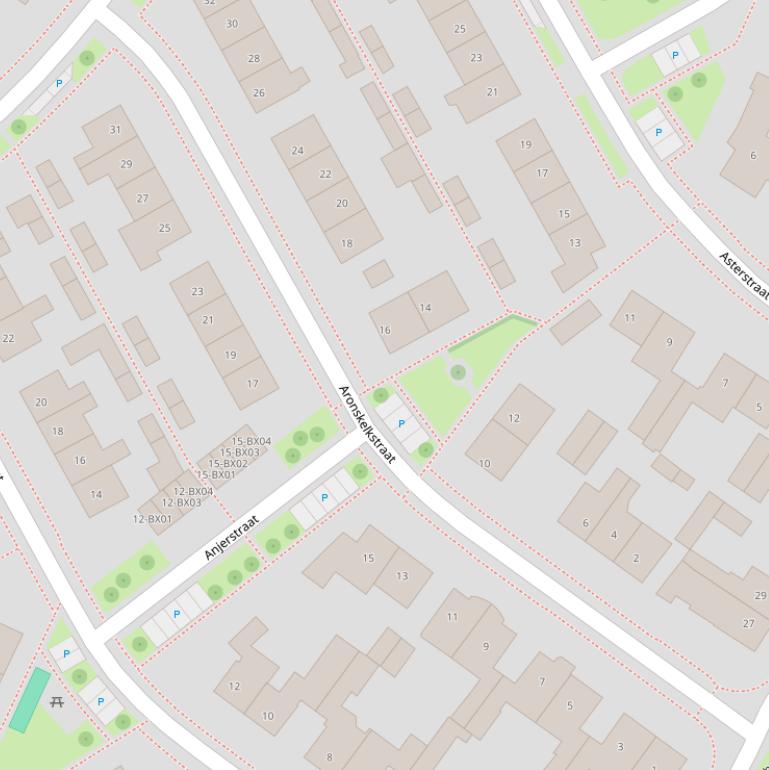 Kaart van de Aronskelkstraat.