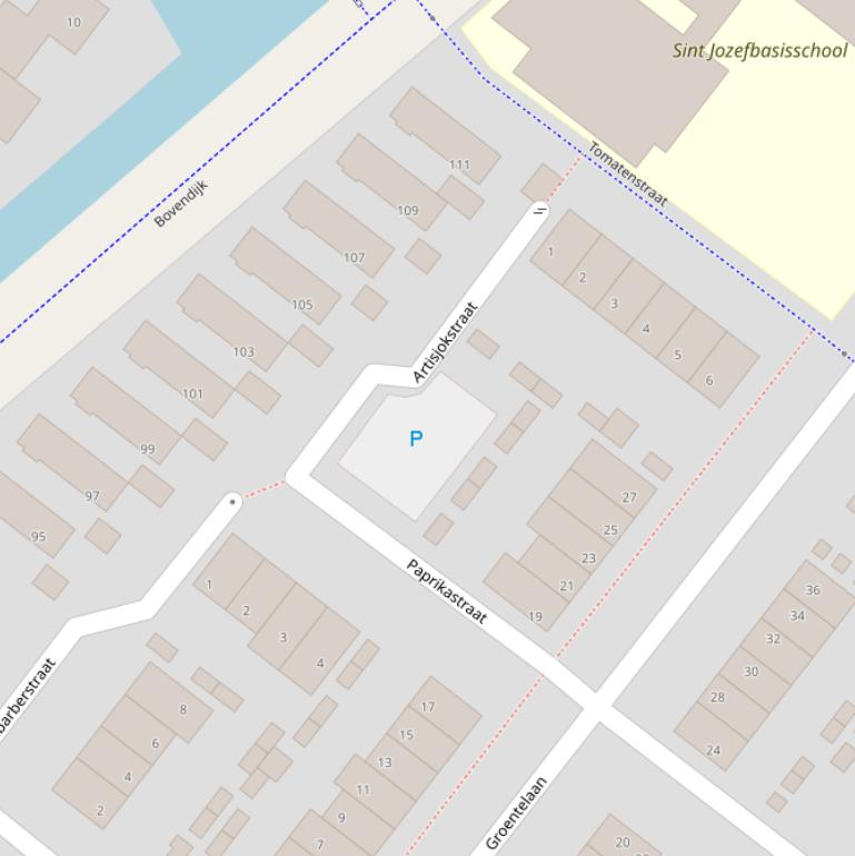 Kaart van de Artisjokstraat.