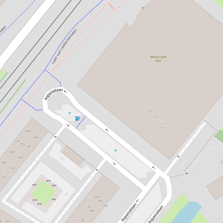 Kaart van de Aspasialaan.