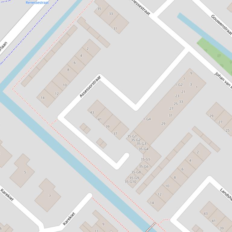Kaart van de Assessorstraat.