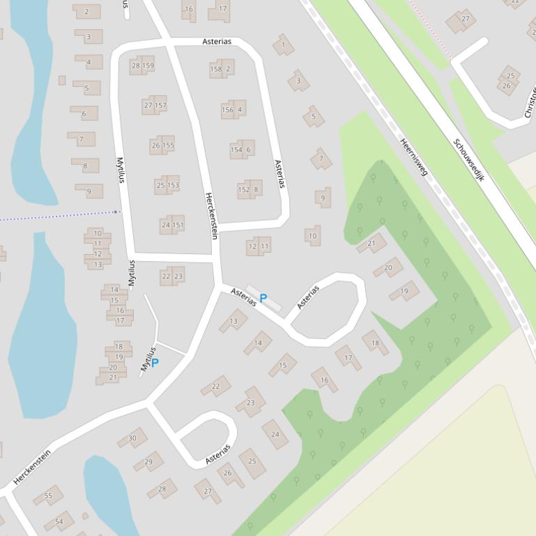 Kaart van  Asterias.