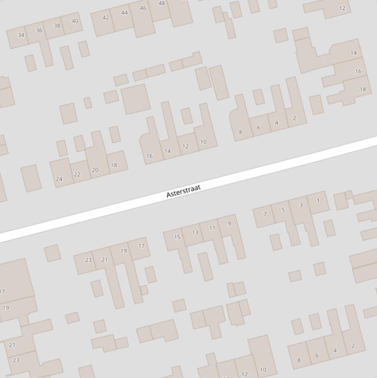 Kaart van de Asterstraat.