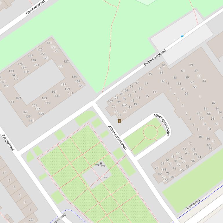 Kaart van het Atheneplantsoen.