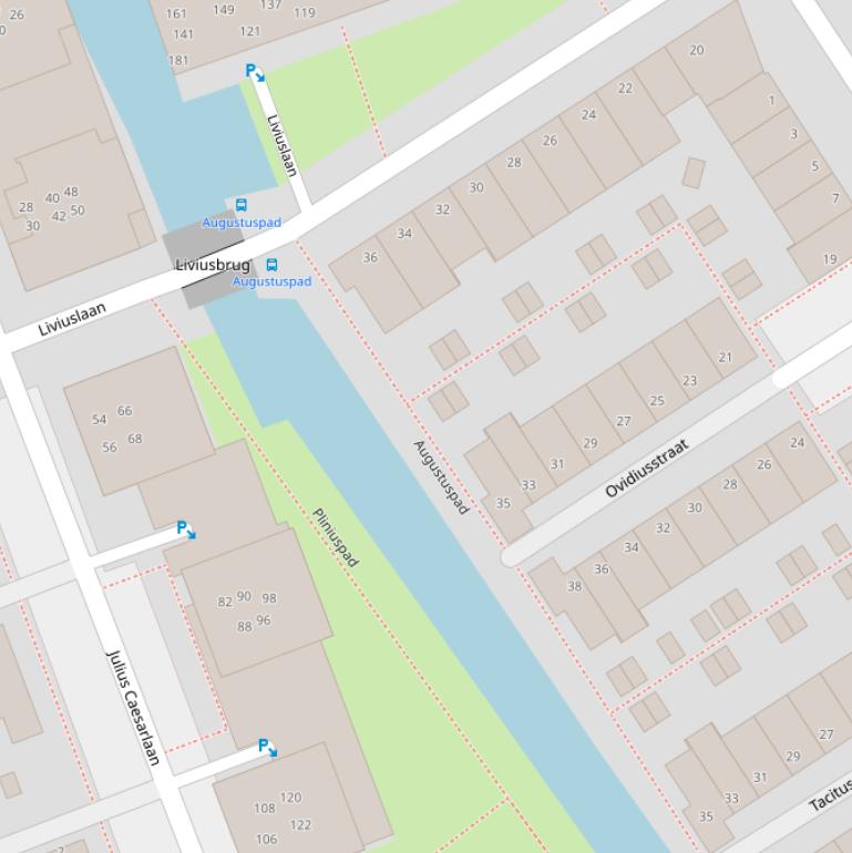 Kaart van het Augustuspad.