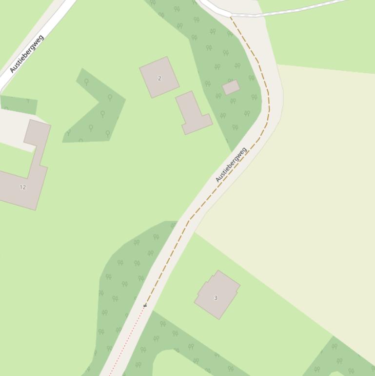 Kaart van de Austiebergweg.