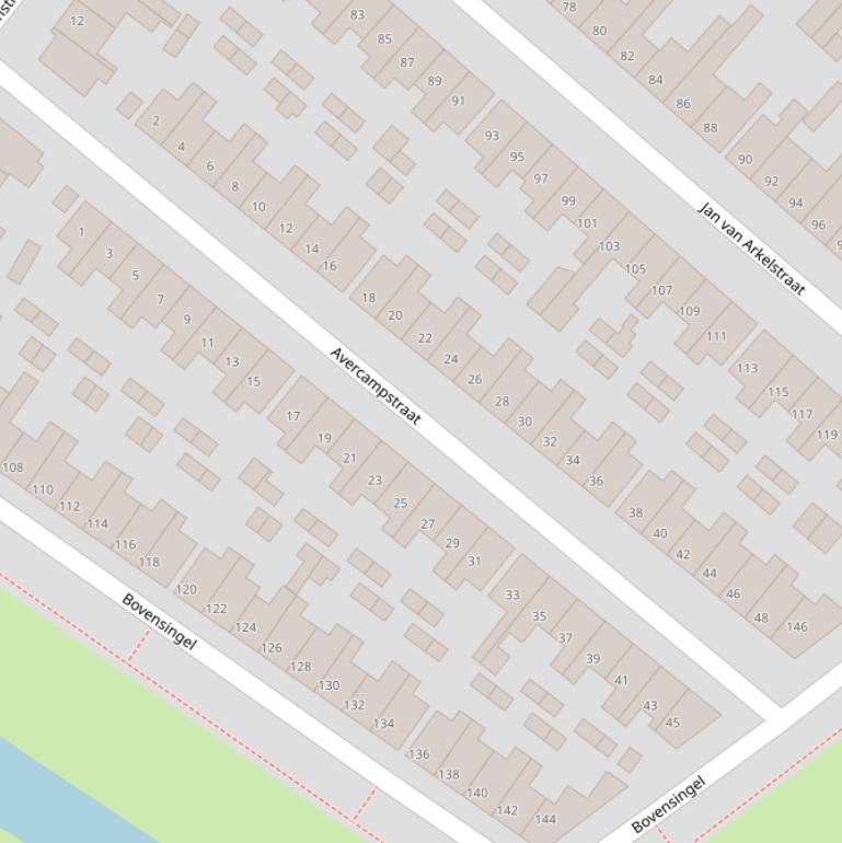 Kaart van de Avercampstraat.