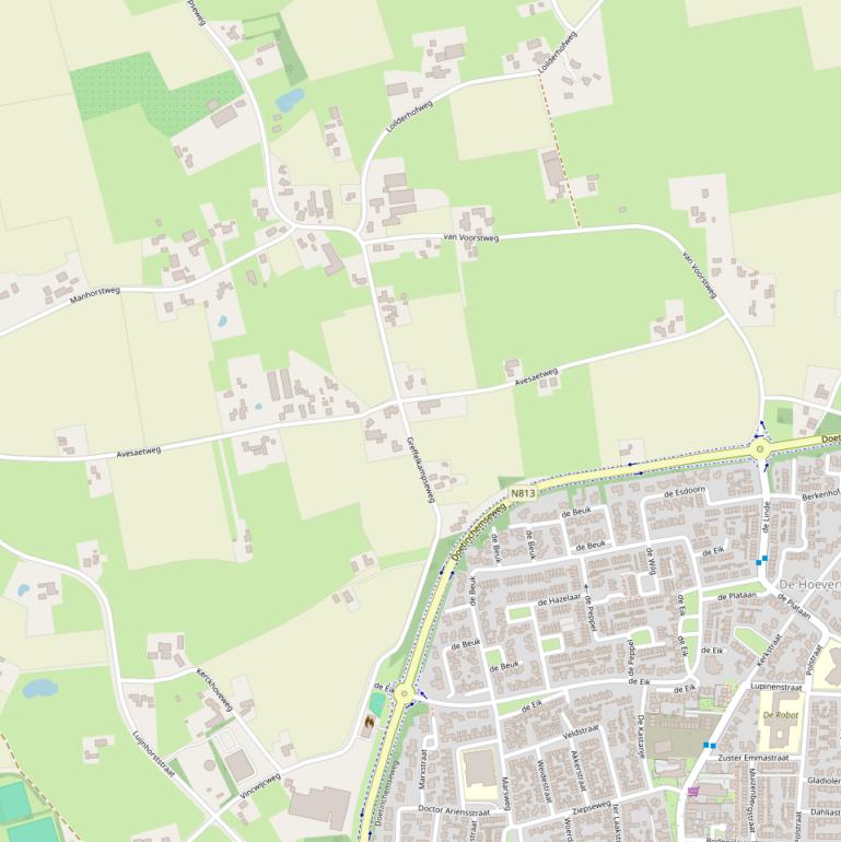 Kaart van de Avesaetweg.