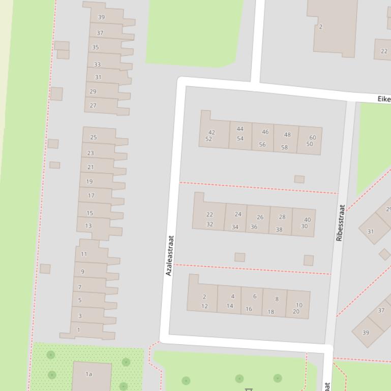 Kaart van de Azaleastraat.