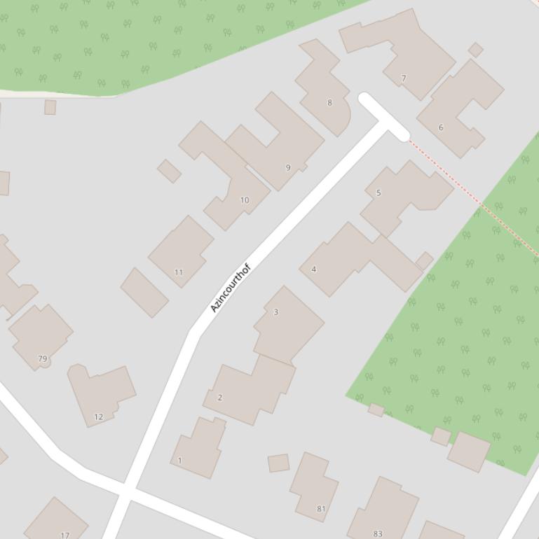 Kaart van de Azincourthof.