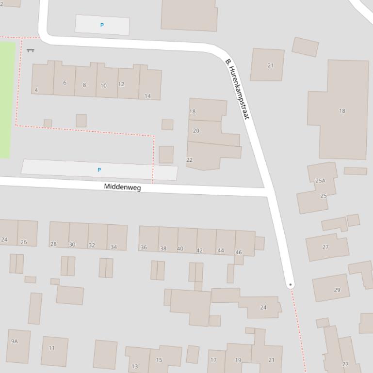 Kaart van de B. Hurenkampstraat.