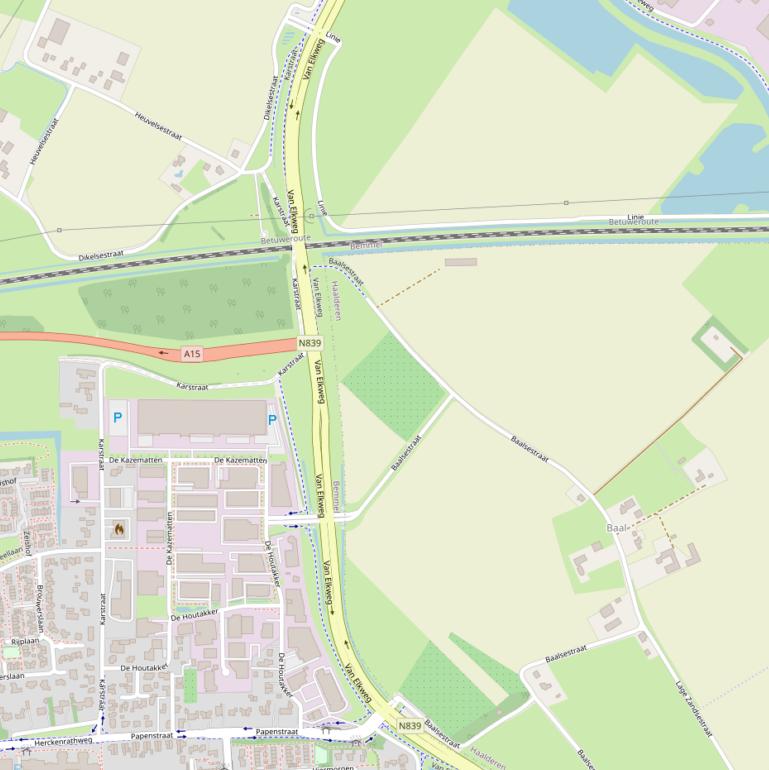 Kaart van de Baalsestraat.