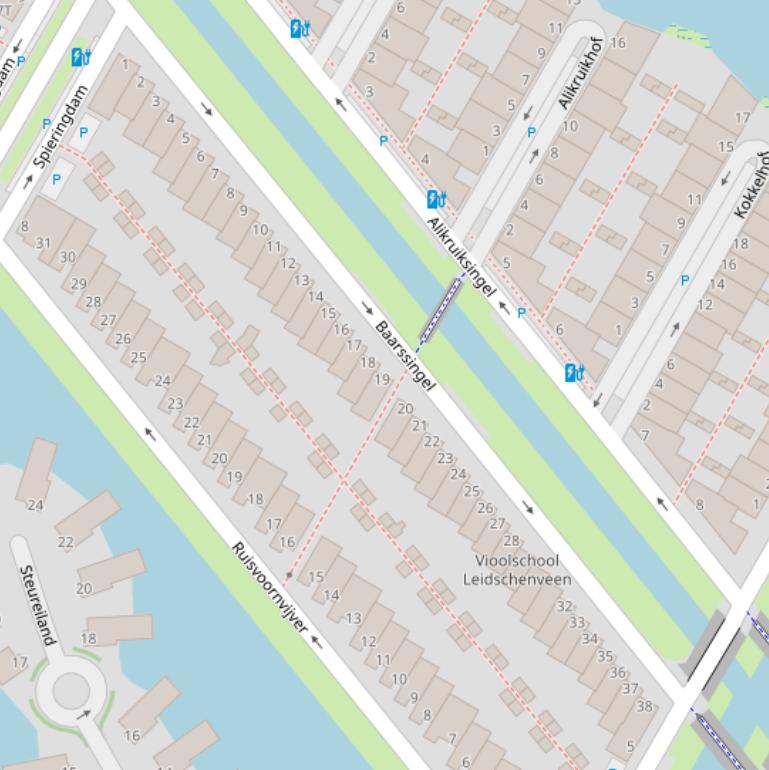 Kaart van de Baarssingel.