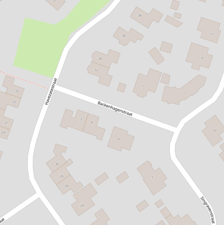 Kaart van de Backenhagenstraat.