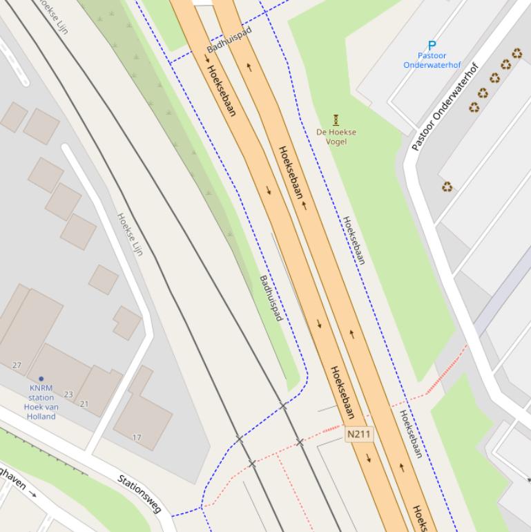 Kaart van het Badhuispad.