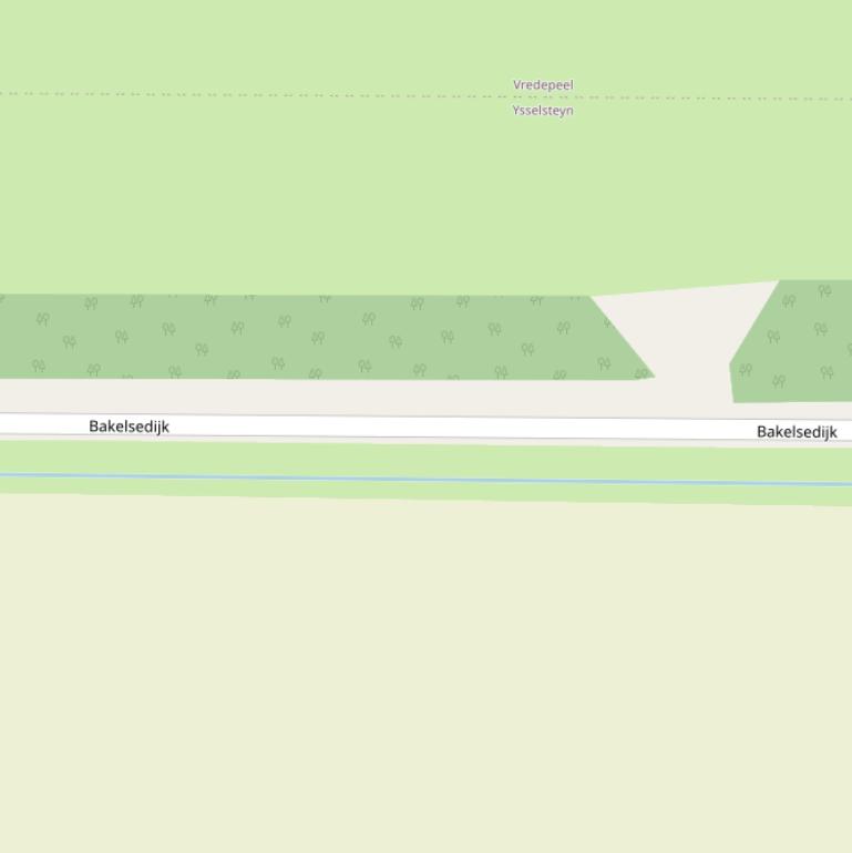 Kaart van de Bakelsedijk.