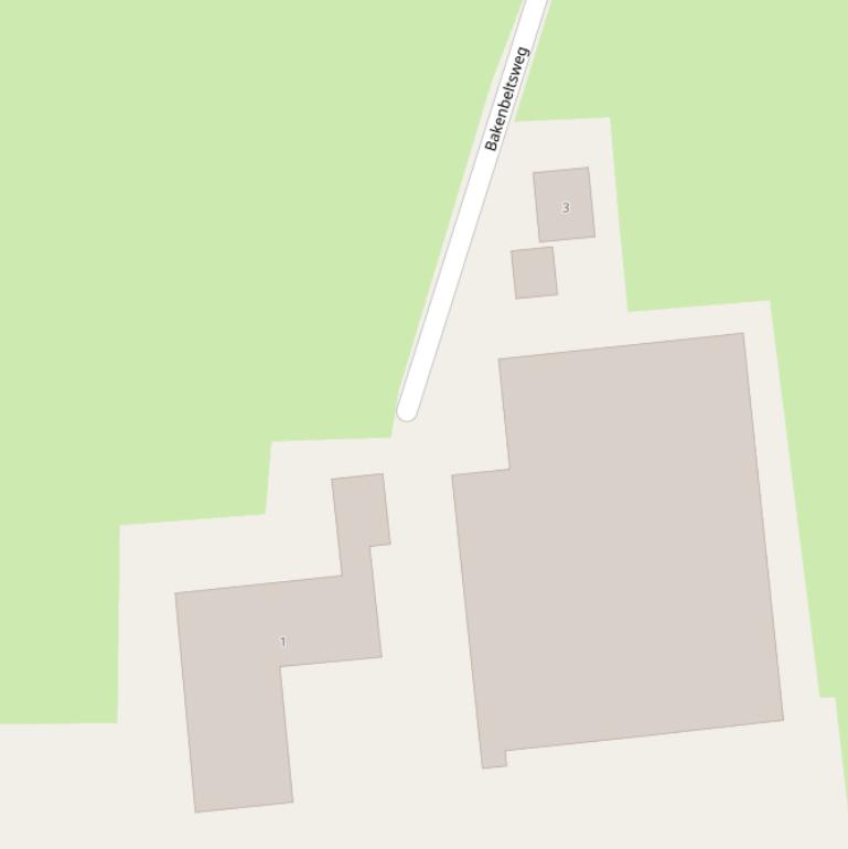 Kaart van de Bakenbeltsweg.