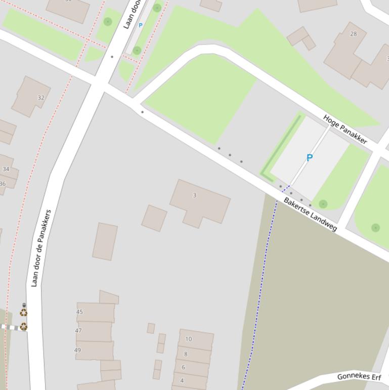 Kaart van de Bakertse Landweg.