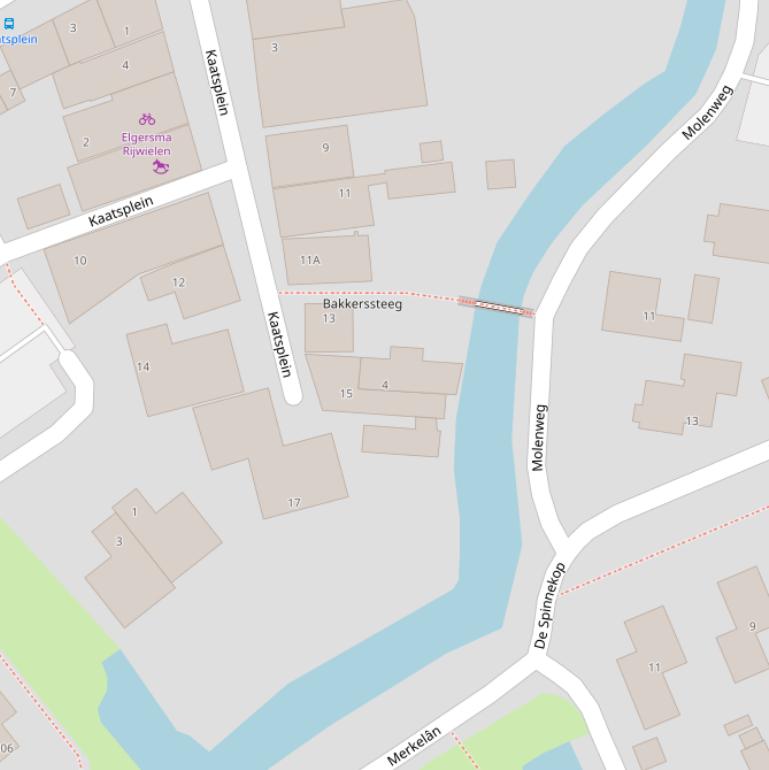 Kaart van de Bakkerssteeg.