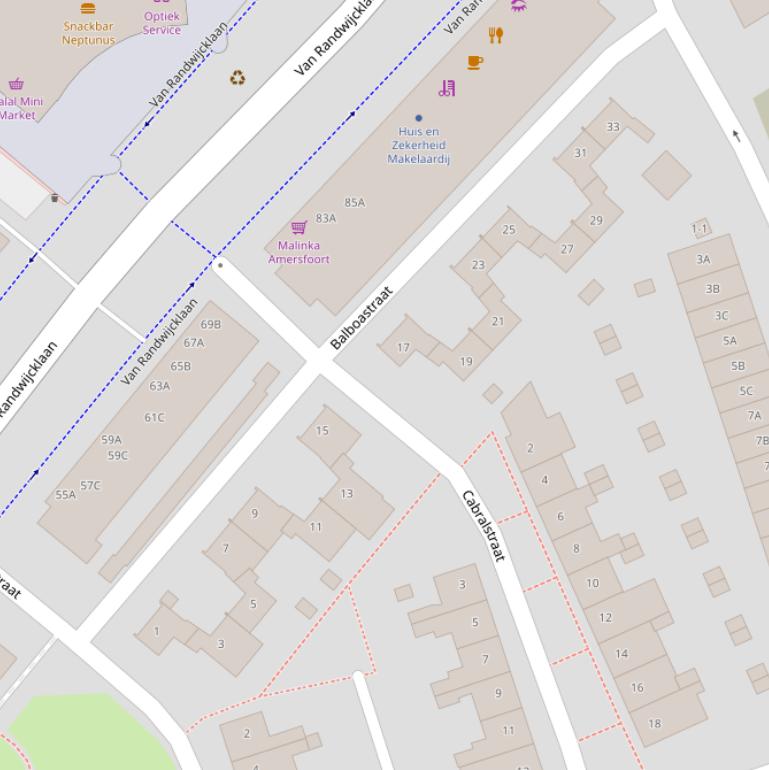 Kaart van de Balboastraat.