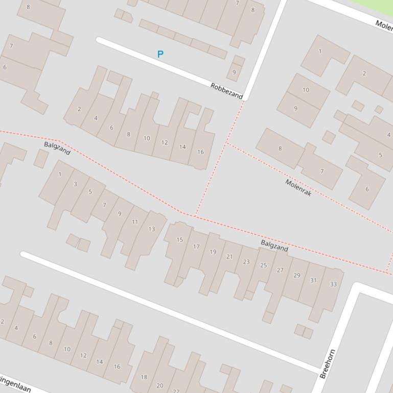 Kaart van  Balgzand.