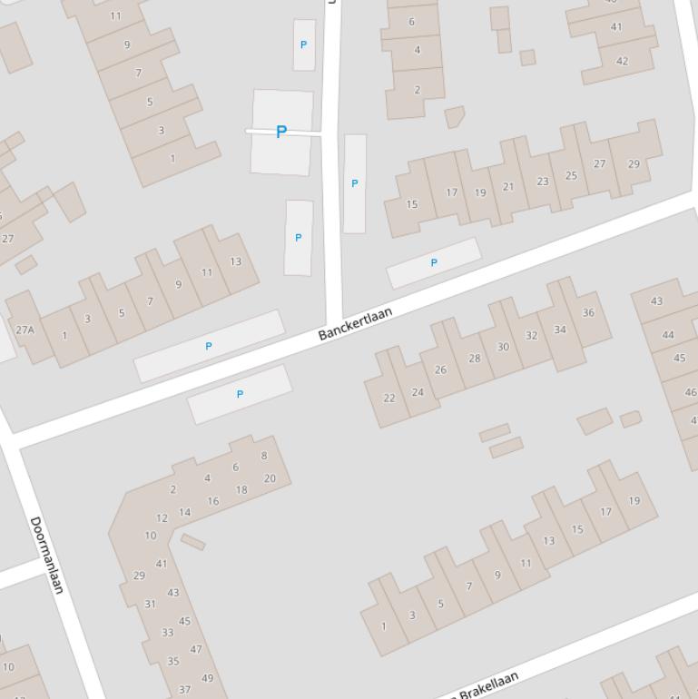 Kaart van de Banckertlaan.