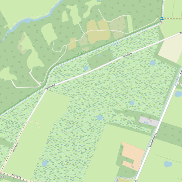 Kaart van het Banisveld.