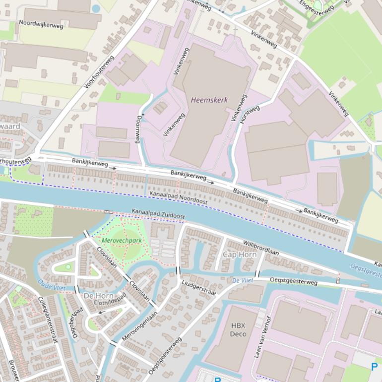 Kaart van de Bankijkerweg.