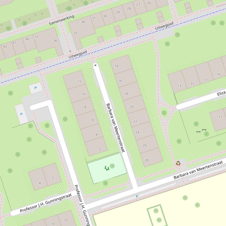 Kaart van de Barbara van Meertenstraat.