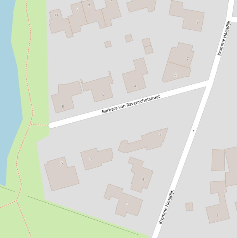 Kaart van de Barbara van Ravenschotstraat.