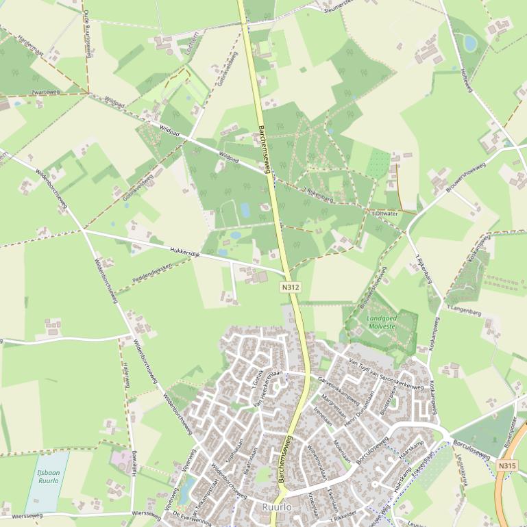 Kaart van de Barchemseweg.