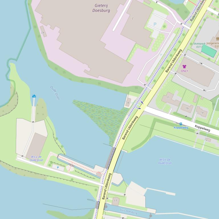 Kaart van de Barend Ubbinkweg.