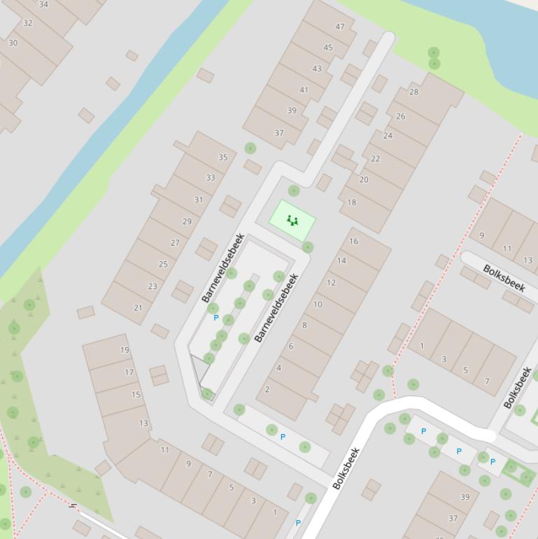 Kaart van  Barneveldsebeek.