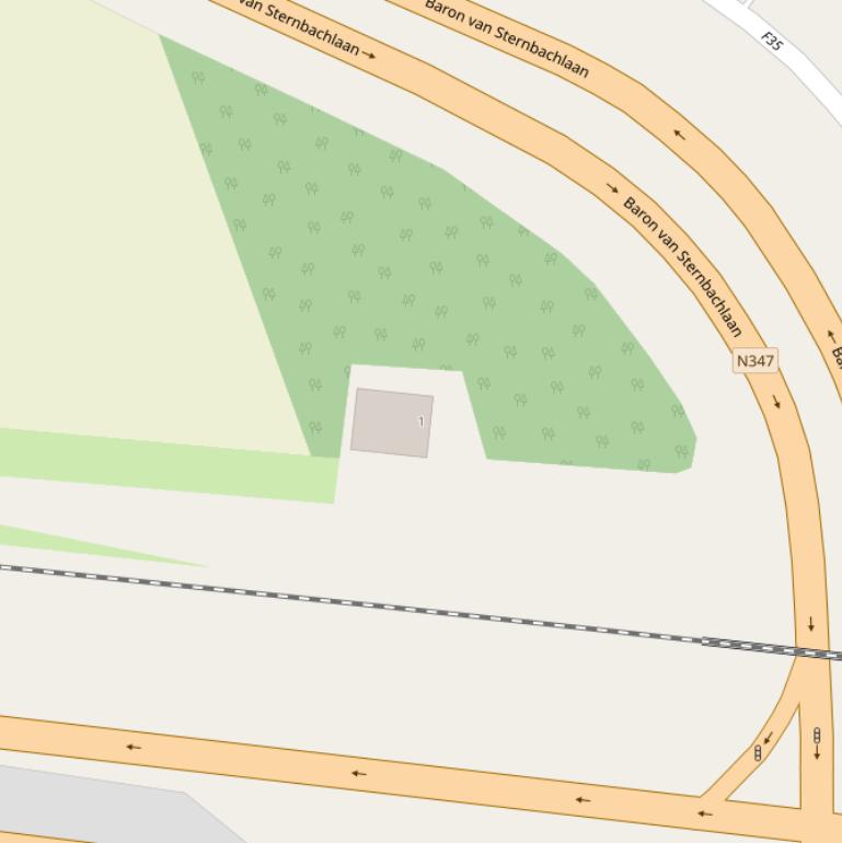 Kaart van de Baron van Sternbachlaan.