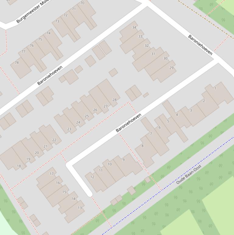 Kaart van  Baroniehoeven.