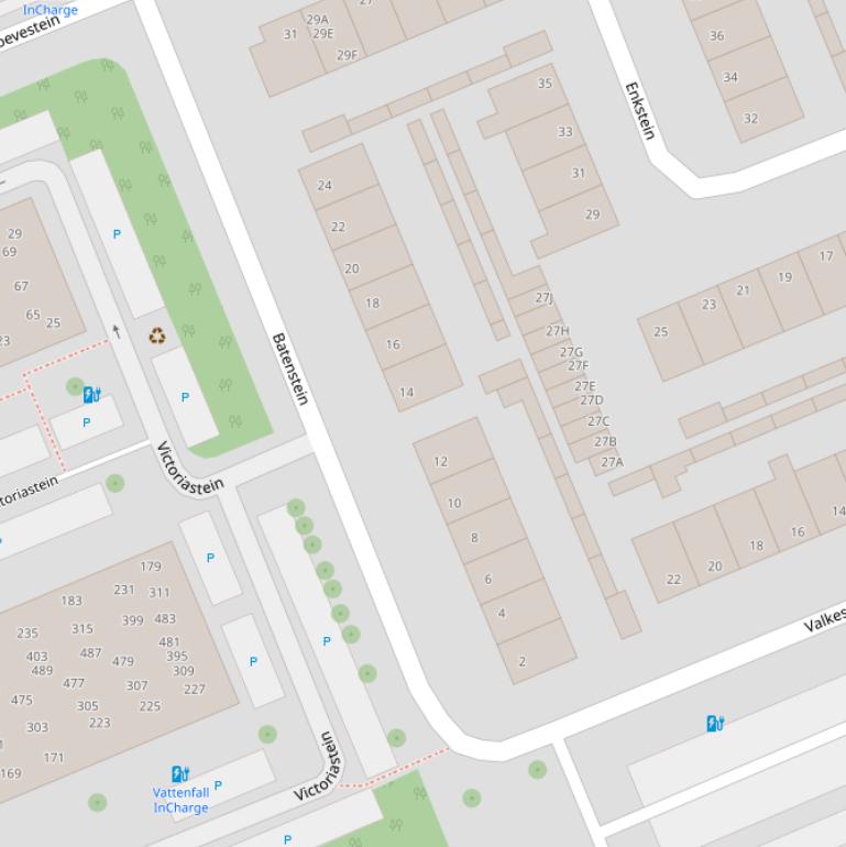 Kaart van  Batenstein.