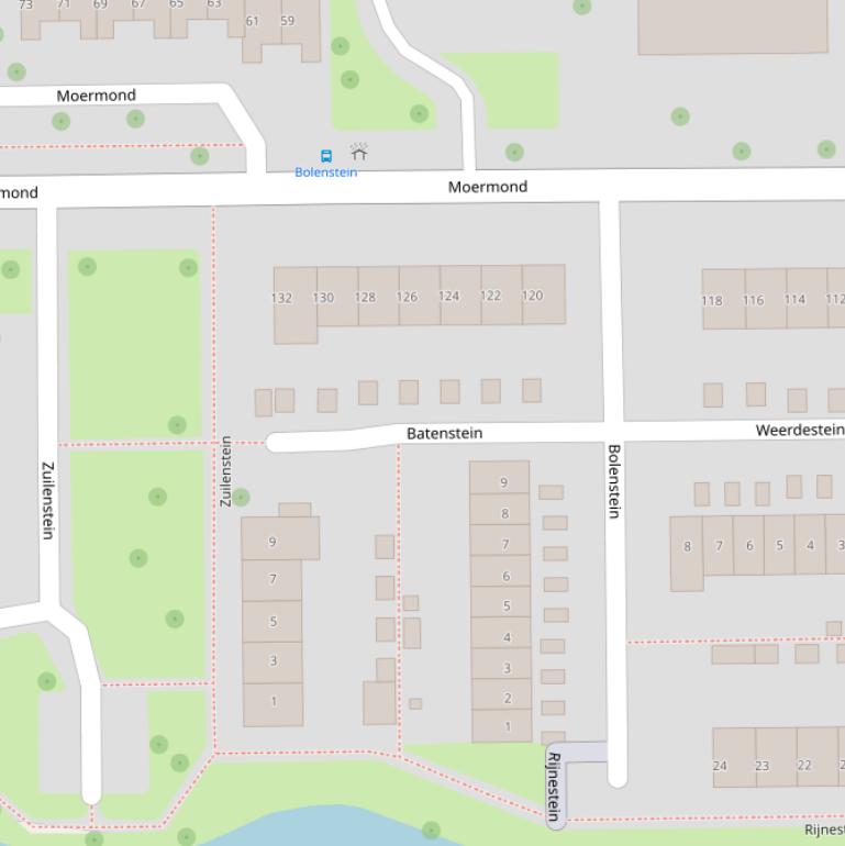 Kaart van  Batenstein.