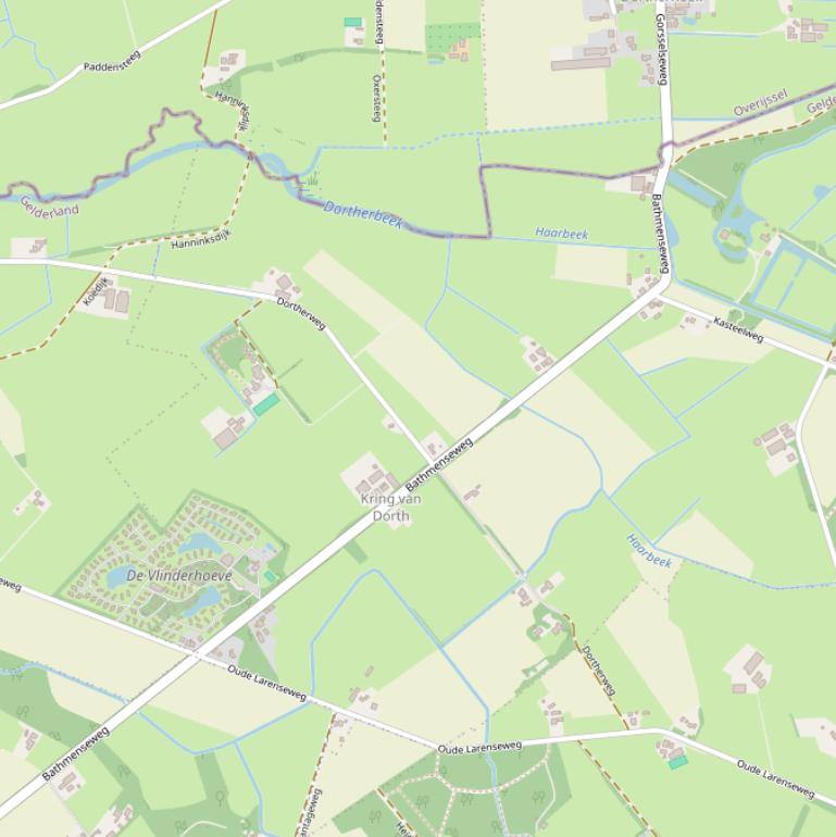 Kaart van de Bathmenseweg.