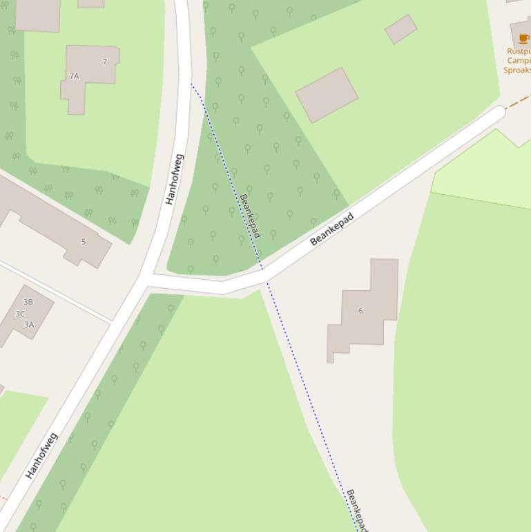 Kaart van het Beankepad.