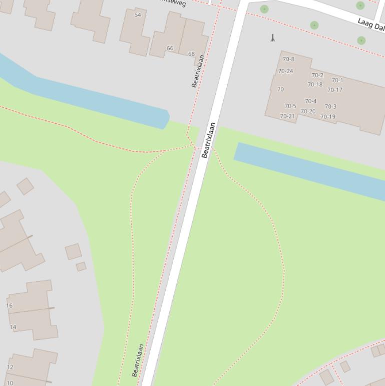 Kaart van de Beatrixlaan.
